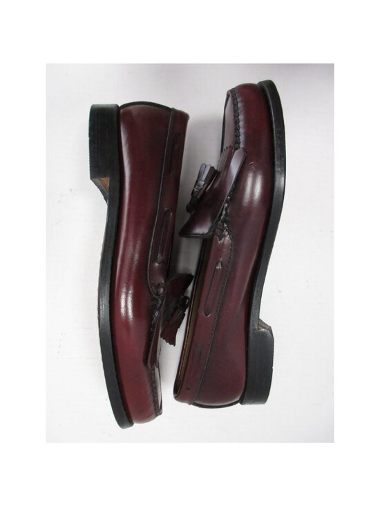 GH Bass Weejuns Shoes 11C Red Loafer Leather Kiltie Tassel Slip On* main image 9